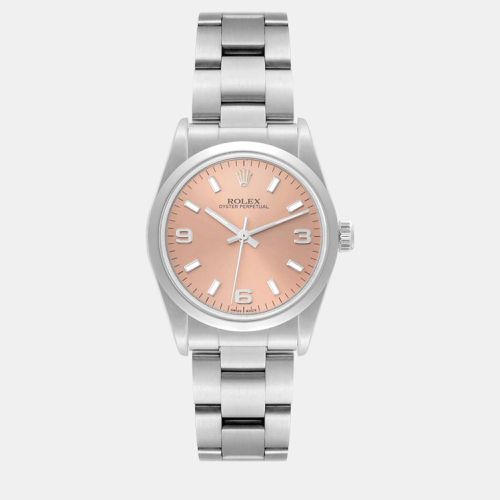 Oyster Perpetual Midsize Salmon Dial Steel Ladies Watch 31 mm - Rolex - Modalova