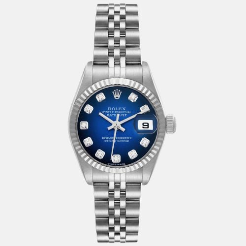 Diamond 18K White Gold Stainless Steel Datejust 79174 Automatic Women's Wristwatch 26 mm - Rolex - Modalova