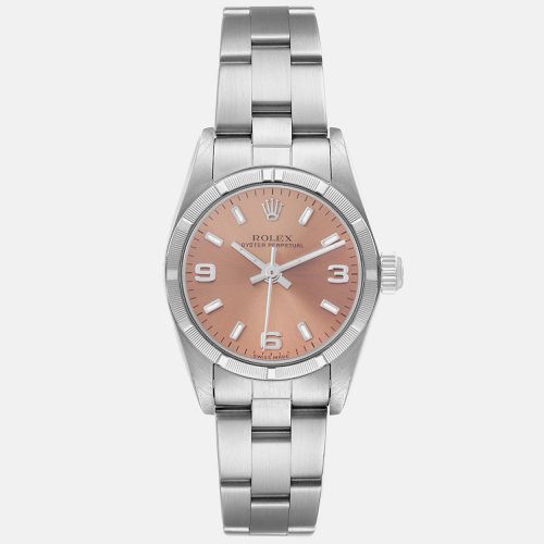 Oyster Perpetual Salmon Dial Steel Ladies Watch 76030 - Rolex - Modalova