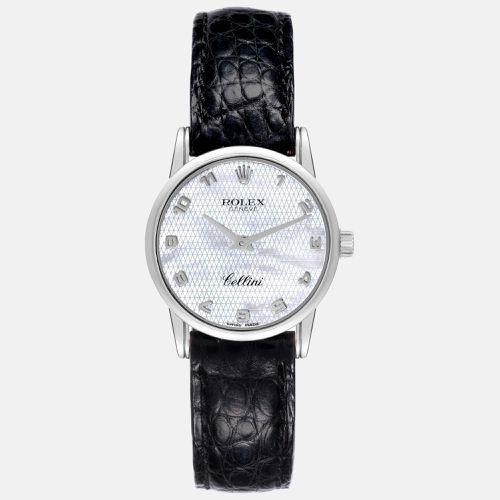 Cellini Classic White Gold MOP Dial Ladies Watch 6111 - Rolex - Modalova