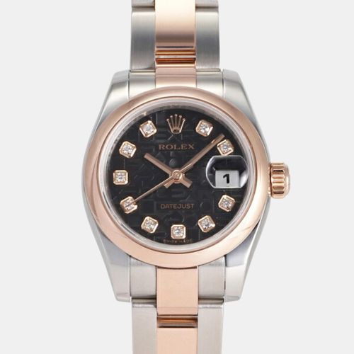 Diamond 18K Rose Gold And Stainless Steel Datejust 179161G Women's Wristwatch 26 mm - Rolex - Modalova