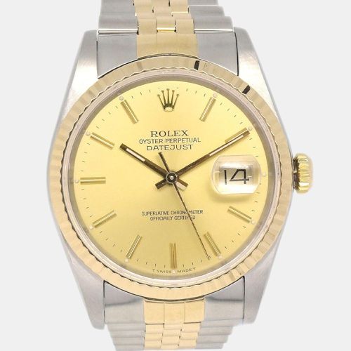 K Yellow Oyster Perpetual Datejust Ref.16233 Self-winding Watch 34mm - Rolex - Modalova