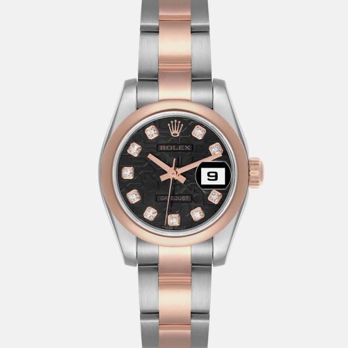 Datejust Steel Rose Gold Diamond Dial Ladies Watch 179161 26 mm - Rolex - Modalova