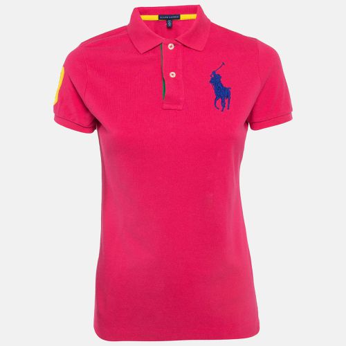 Embroidered Cotton Pique Polo T-Shirt S - Ralph Lauren - Modalova