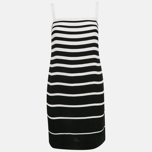 Black/ Stripe Crepe Mini Dress M - Ralph Lauren - Modalova