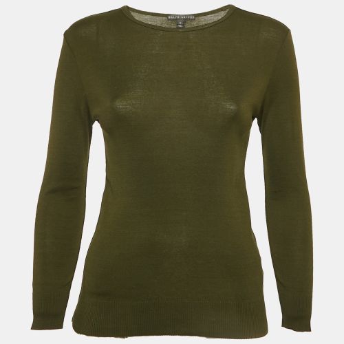 Olive Cotton Knit Long Sleeve T-Shirt M - Ralph Lauren - Modalova