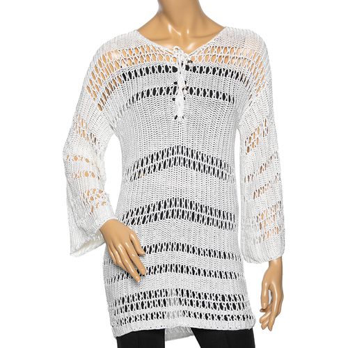 Perforated Knit Long Sleeve Top M - Ralph Lauren - Modalova