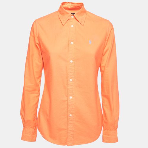 Neon Cotton Button Front Custom Fit Shirt S - Ralph Lauren - Modalova