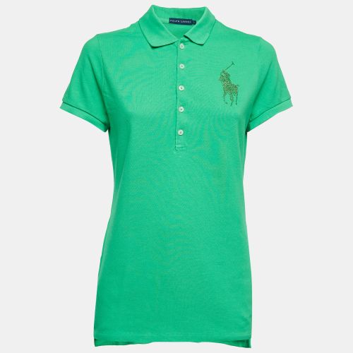 Cotton Glitter Logo Polo T-Shirt L - Ralph Lauren - Modalova