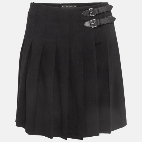 Wool Pleated Mini Skirt S - Ralph Lauren - Modalova