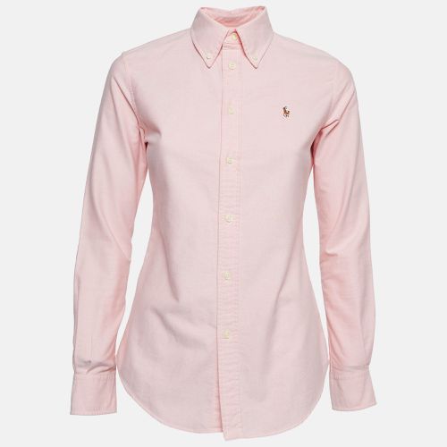 Logo Embroidered Cotton Button Down Shirt XS - Ralph Lauren - Modalova