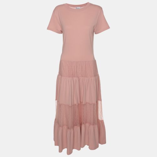 Cotton and Lace T-shirt Long Dress XS - RED Valentino - Modalova