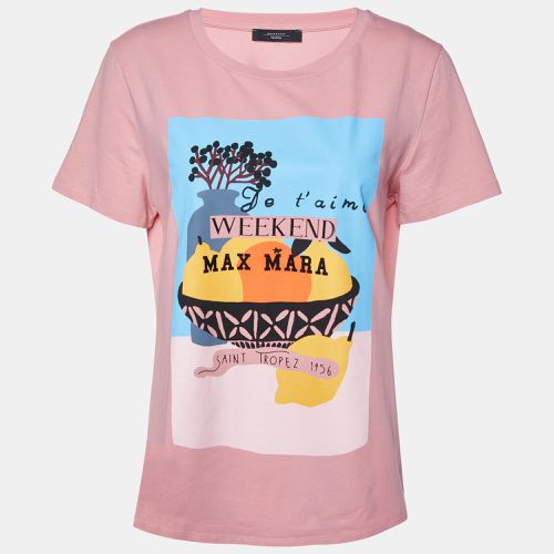 Printed Cotton Crew Neck T-Shirt L - Weekend Max Mara - Modalova