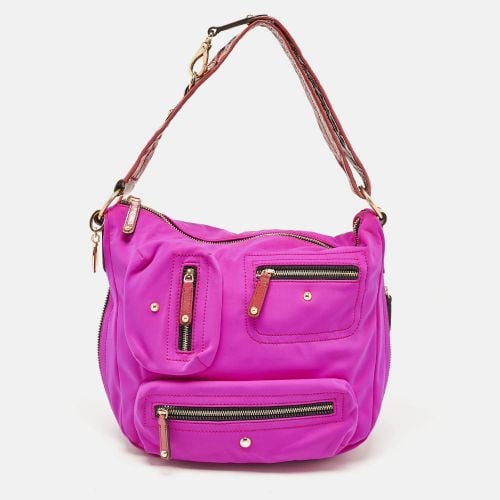 Old Rose Neoprene and Patent Leather Multiple Pocket Expandable Hobo - Tod's - Modalova