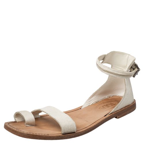 Calf Hair Ankle Strap Sandals Size 38.5 - Tod's - Modalova