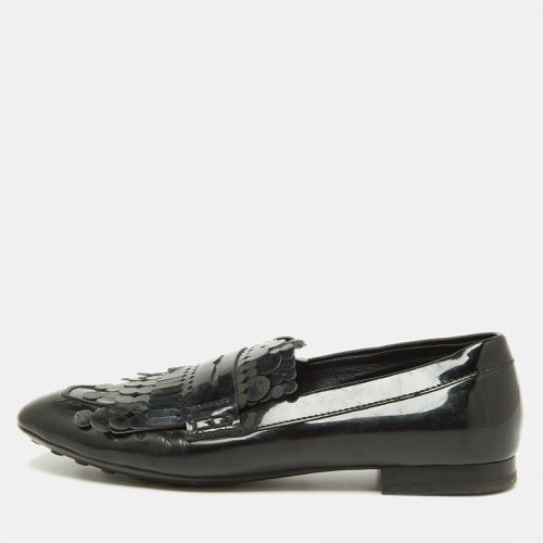 Patent Leather Laser Cut Fringe Loafers Size 38.5 - Tod's - Modalova