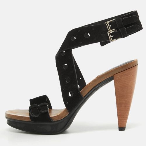 Laser Cut Suede Platform Ankle Strap Sandals Size 36.5 - Tod's - Modalova