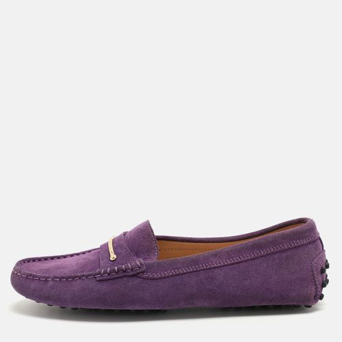 Suede Embellished Loafers Size 38.5 - Tod's - Modalova