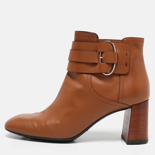 Leather Buckle Detail Ankle Booties Size 39 - Tod's - Modalova