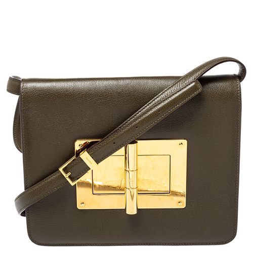 Olive Leather Large Natalia Shoulder Bag - Tom Ford - Modalova