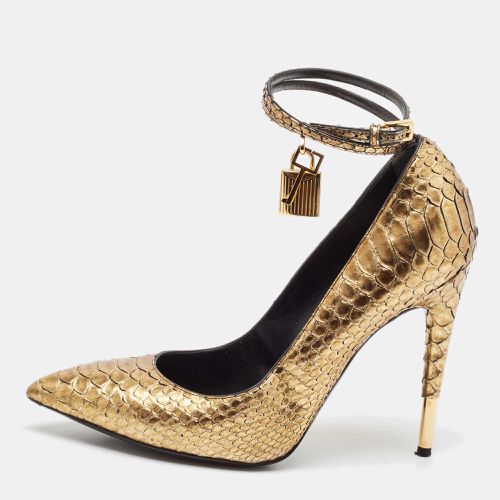 Python Leather Padlock Pumps Size 40 - Tom Ford - Modalova