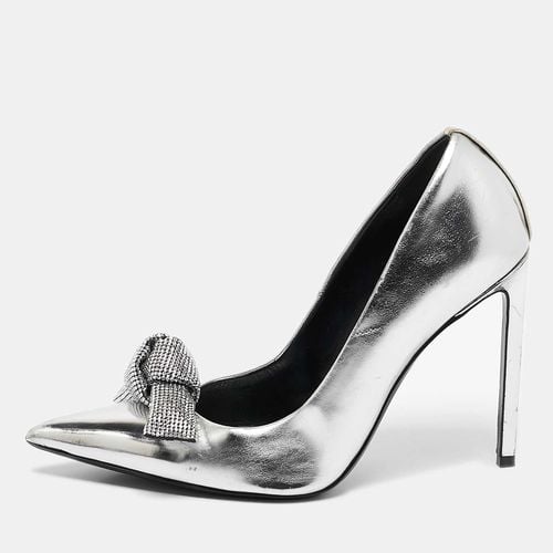 Leather Bow Crystal Embellished Pointed Toe Pumps Size 40 - Tom Ford - Modalova