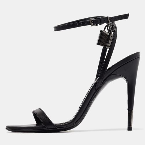 Leather Padlock Ankle Wrap Sandals 40 - Tom Ford - Modalova