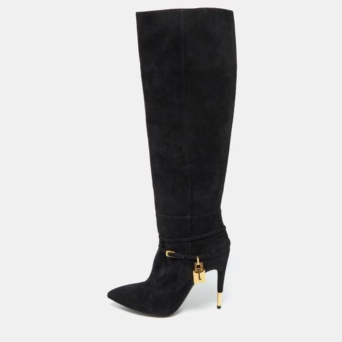 Suede Lock Strap Knee Length Boots Size 39 - Tom Ford - Modalova