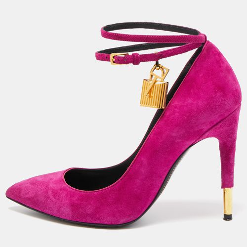 Suede Pointed Toe Padlock Pumps Size 36.5 - Tom Ford - Modalova