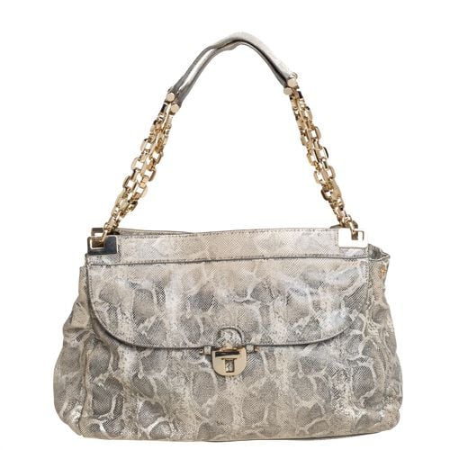 Python Embossed Leather Simon Shoulder Bag - Tory Burch - Modalova