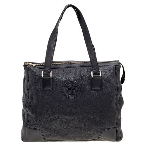 Leather Top Zip Robinson Tote - Tory Burch - Modalova