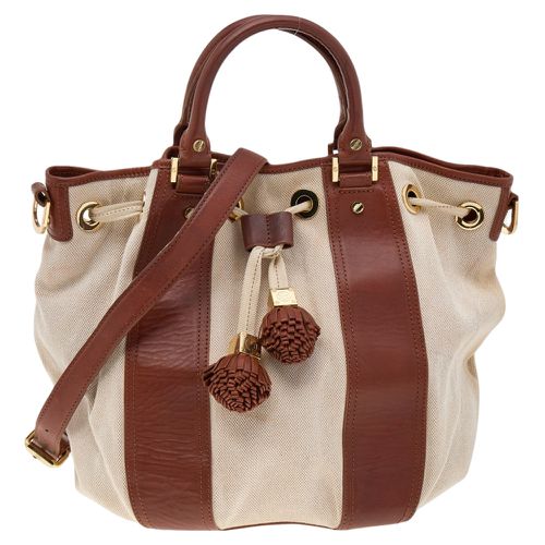 Brown/ Canvas And Leather Shoulder Bag - Tory Burch - Modalova