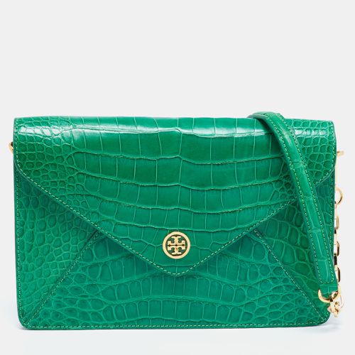 Alligator Robinson Envelope Flap Clutch Bag - Tory Burch - Modalova