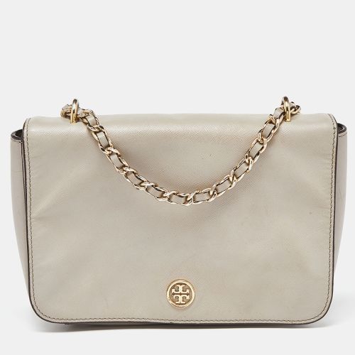 Beige Leather Flap Crossbody Bag - Tory Burch - Modalova