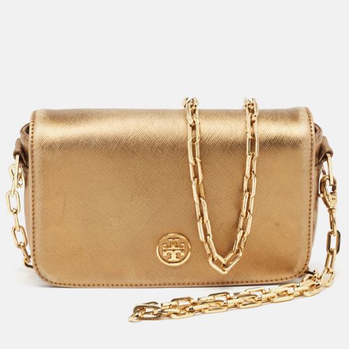 Leather Logo Flap Chain Bag - Tory Burch - Modalova