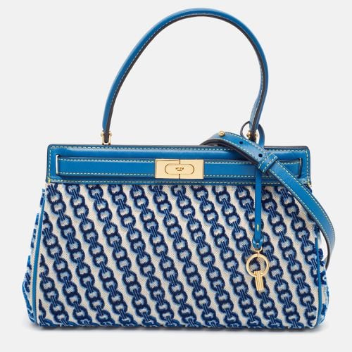 Canvas and Velvet Small Lee Radziwill Top Handle Bag - Tory Burch - Modalova