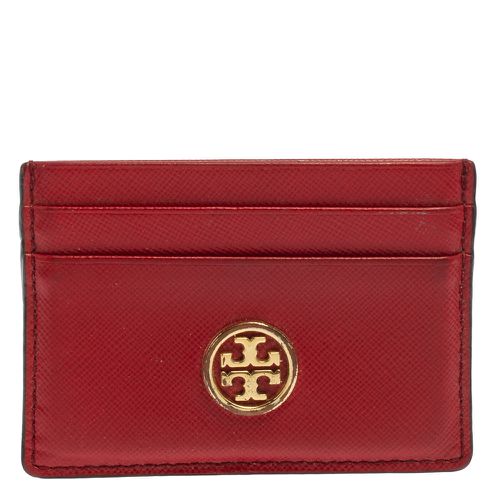 Leather Robinson Card Holder - Tory Burch - Modalova