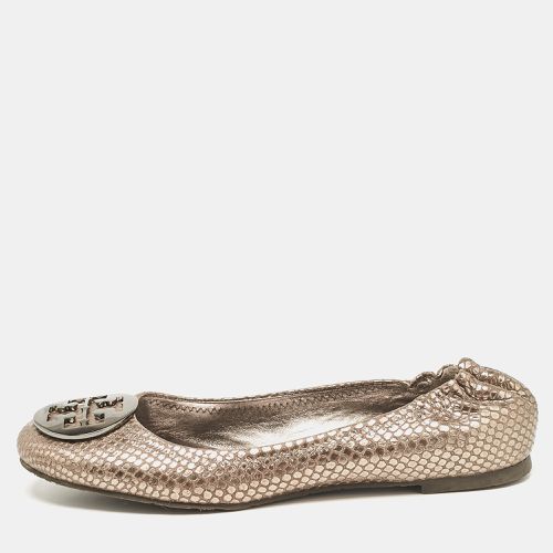 Snakeskin Embossed Leather Minnie Ballet Flats Size 39.5 - Tory Burch - Modalova