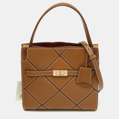 Leather Lee Radziwill Diamond Small Double Bag - Tory Burch - Modalova