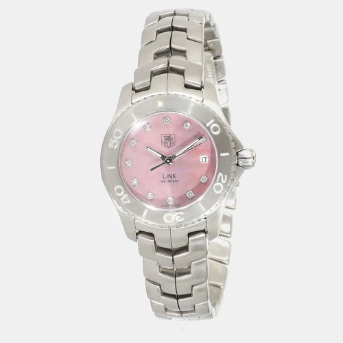 Stainless Steel Diamond Link WJ131C.BA0573 Quartz Women's Wristwatch 27 mm - Tag Heuer - Modalova