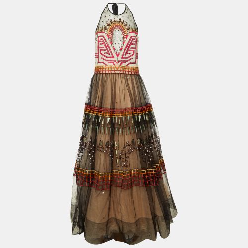 Temperley London Maze Embroidered Tulle Halter Neck Dress XL - Temperly london - Modalova