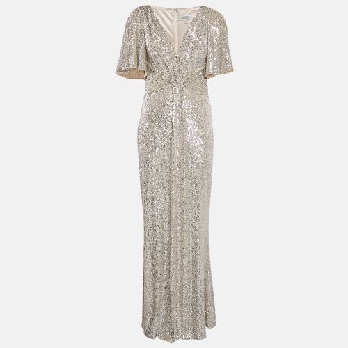 Sequin Knit V-Neck Maxi Dress M - TERI JON by Rickie Freeman - Modalova