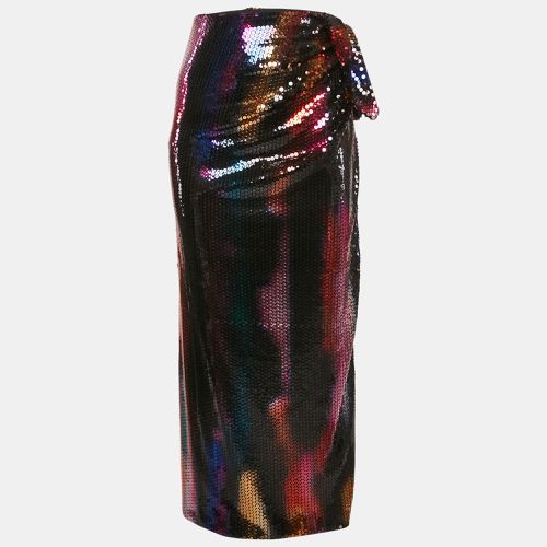 Sequin Jersey Bow Detail Wrap Maxi Skirt XS - The Attico - Modalova