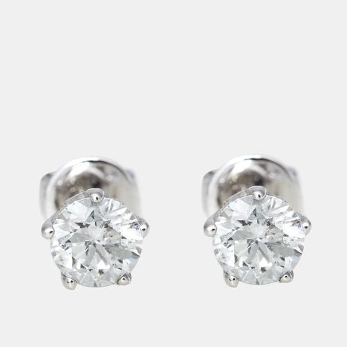 K Gold 0.9 ct Diamond Earrings - The Diamond Edit - Modalova