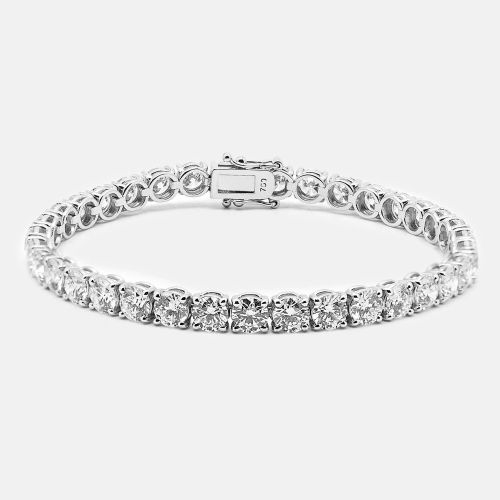 K Gold Round Brilliant Cut Lab Grown Diamonds Bracelet (Approx 13.6 ct) - The Diamond Edit - Modalova