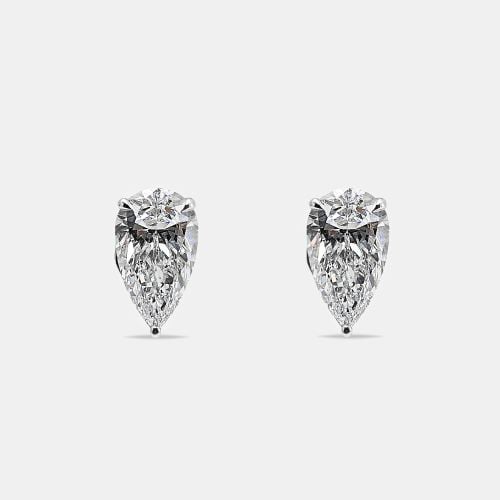 K Gold Pear Brilliant Lab Grown Diamonds Earrings (Approx 6.00 cts) - The Diamond Edit - Modalova