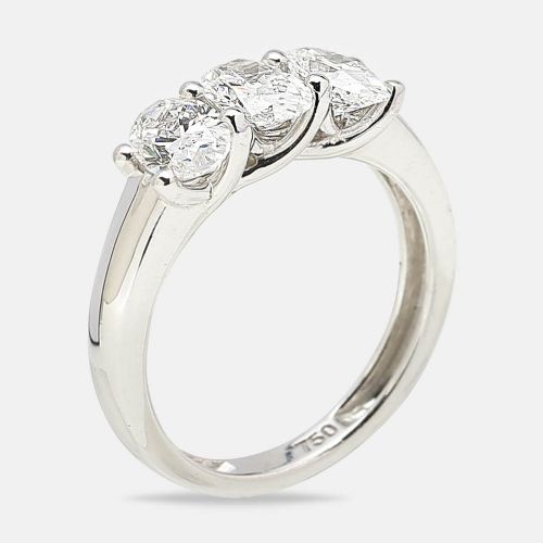 K Gold Oval Brilliant Lab Grown Diamonds Ring (Approx 1.75 cts) - The Diamond Edit - Modalova