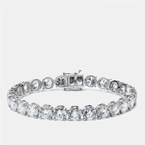 Cts Round Brilliant Cut Lab Grown Diamond 18k Gold Tennis Bracelet - The Diamond Edit - Modalova