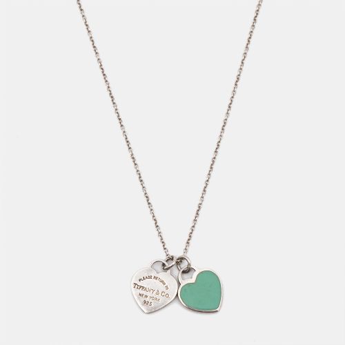 Return To Tiffany Double Heart Tag Enamel Sterling Pendant Necklace - Tiffany & Co. - Modalova