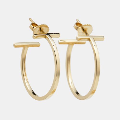 Tiffany T Wire Medium Model 18k Gold Hoop Earrings - Tiffany & Co. - Modalova